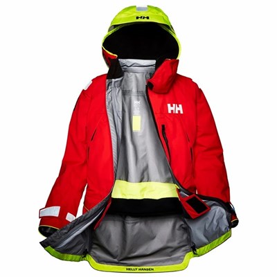 Men's Helly Hansen Aegir Ocean Sailing Jackets Red | 453-QDZTCF