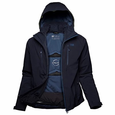 Men's Helly Hansen Alpha 3.0 Ski Jackets Navy | 197-KHSCPF