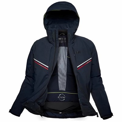 Men's Helly Hansen Alpha Infinity Ski Jackets Navy | 905-ZPAQLN