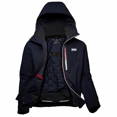 Men's Helly Hansen Alpha Lifaloft Insulated Ski Jackets Navy | 613-KIMAFU