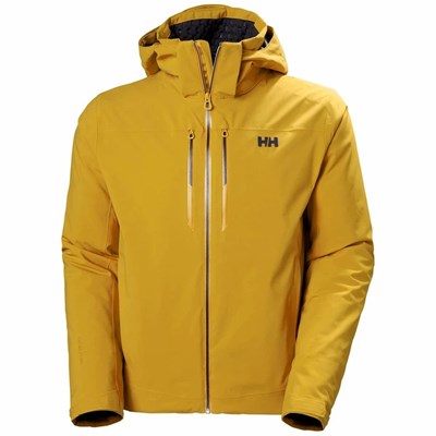 Men's Helly Hansen Alpha Lifaloft Insulated Ski Jackets Brown | 764-AWYPOX