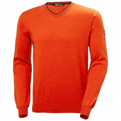 Men's Helly Hansen Arctic Merino Sweaters Red | 916-ANFTYL