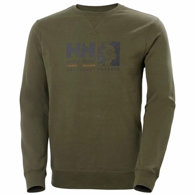 Men's Helly Hansen Arctic Ocean Sweat Sweatshirts Grey | 408-QRFPLI