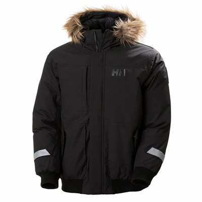 Men's Helly Hansen Barents Bomber Winter Jackets Black | 016-MGQCVR