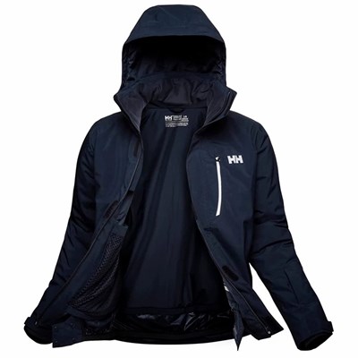 Men's Helly Hansen Bonanza Mono Material Ski Jackets Navy | 016-FTVBKX