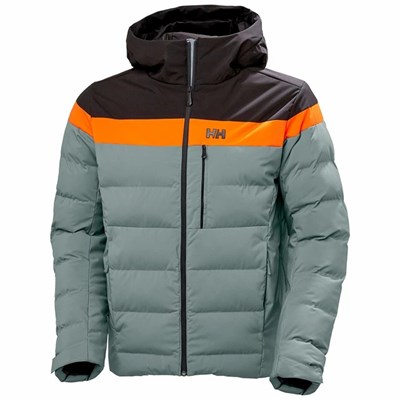 Men's Helly Hansen Bossanova Puffy Ski Jackets Grey | 380-BSZWGD