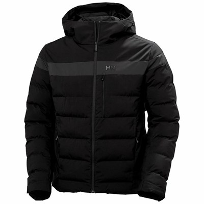 Men's Helly Hansen Bossanova Puffy Ski Jackets Black | 437-RPGBKH