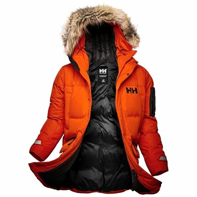 Men's Helly Hansen Bouvet Parka Red / Orange | 470-JXRLZG