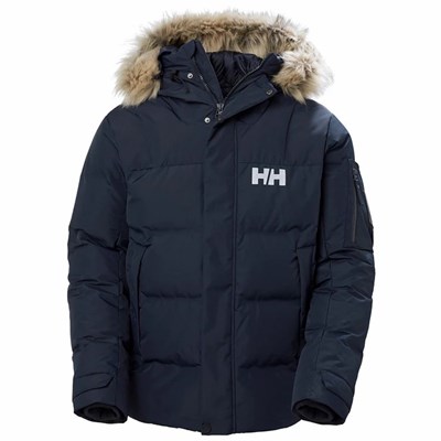 Men's Helly Hansen Bouvet Puffer Jackets Navy | 493-UNIJSK