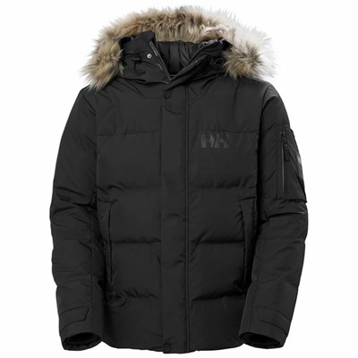 Men's Helly Hansen Bouvet Winter Jackets Black | 025-MDGTLX