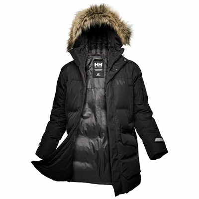 Men's Helly Hansen Bouvet Winter Jackets Black | 318-OCPKQI