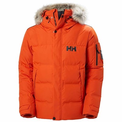 Men's Helly Hansen Bouvet Winter Jackets Orange / Red | 892-ZXMWLO