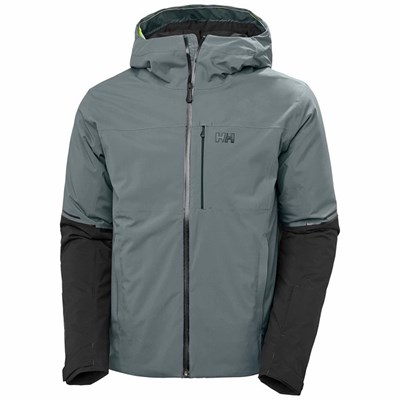 Men's Helly Hansen Carv Lifaloft Insulated Ski Jackets Grey | 041-YGLPQE