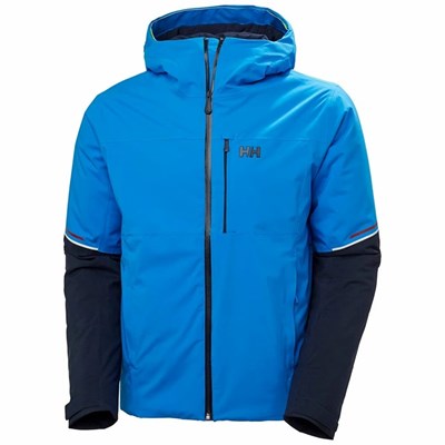 Men's Helly Hansen Carv Lifaloft Insulated Ski Jackets Blue | 871-JMHZGQ