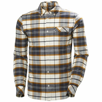 Men's Helly Hansen Classic Check Ls Shirts Deep Green | 074-IXDFBV