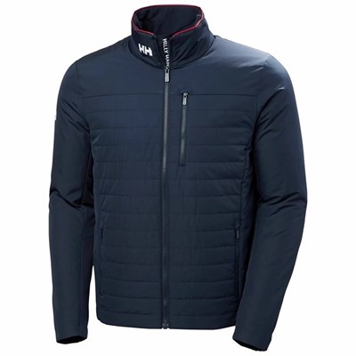 Men's Helly Hansen Crew 2.0 Casual Jackets Navy | 481-LHYCOS