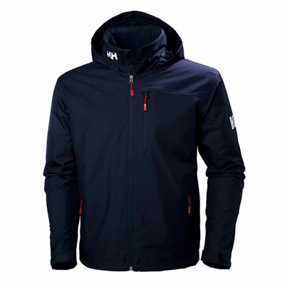 Men's Helly Hansen Crew Hooded Midlayer Sailing Jackets Navy | 138-WLDUMI