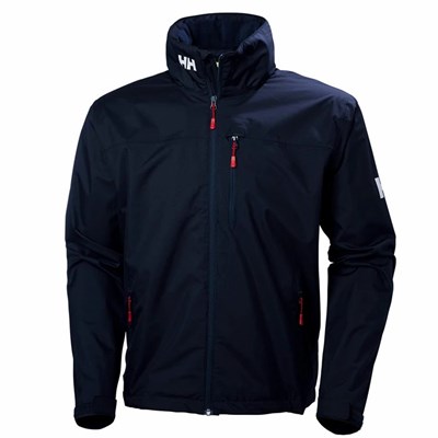 Men's Helly Hansen Crew Hooded Sailing Jackets Navy | 806-DTHBRM