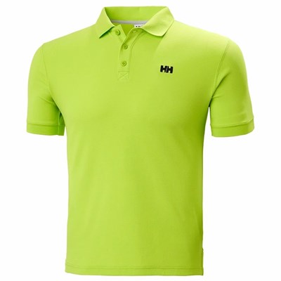 Men's Helly Hansen Driftline Polo Shirts Light Green | 839-NRIAQS