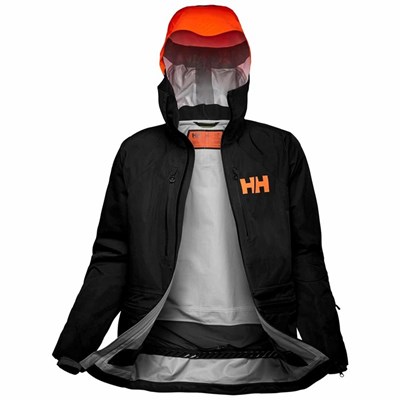 Men's Helly Hansen Elevation Infinity 2.0 Ski Jackets Black | 709-POTSYJ