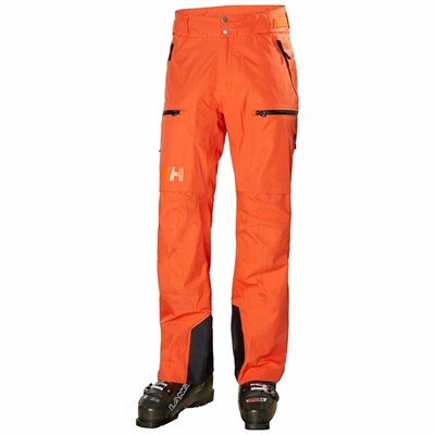 Men's Helly Hansen Elevation Infinity 2.0 Snow Pants Orange / Red | 843-CXVUFI