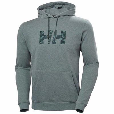 Men's Helly Hansen F2f Organic Cottonhooded Sweatshirts Grey | 105-ZELYKC