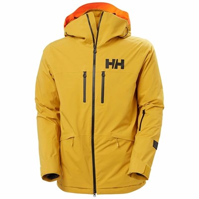 Men's Helly Hansen Garibaldi Infinity Ski Jackets Brown | 039-NACZKY