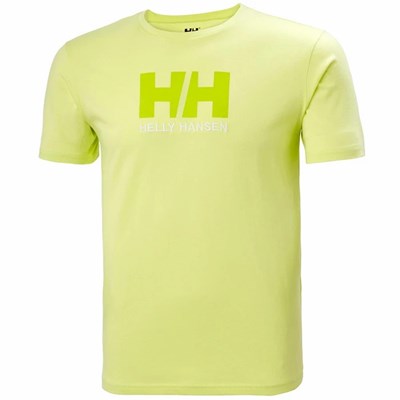 Men's Helly Hansen Hh Logo T Shirts Light Green | 384-YUFWCR