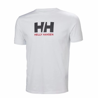 Men's Helly Hansen Hh Logo T Shirts White | 902-GYDQWU