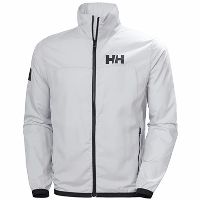 Men's Helly Hansen Hp Light Windbreaker Casual Jackets Grey | 247-FZJDPT