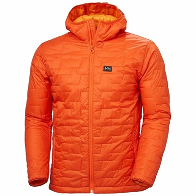 Men's Helly Hansen Lifaloft Hooded Casual Jackets Orange | 532-EZOJVH