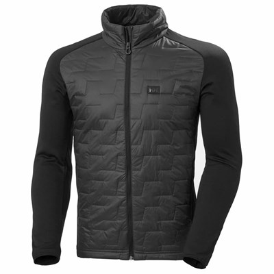 Men's Helly Hansen Lifaloft Hybrid Hiking Jackets Black | 467-AZOIDR