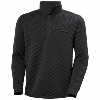 Men's Helly Hansen Lillo Snap Pullover Sweaters Grey | 103-EKNXMD