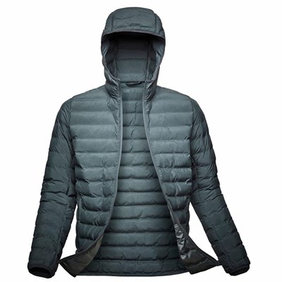 Men's Helly Hansen Mono Material Hooded Casual Jackets Grey | 348-HOXNAS