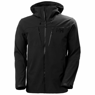 Men's Helly Hansen Odin Mountain Soft Hiking Jackets Black | 546-HBWCFL