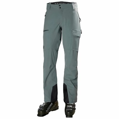 Men's Helly Hansen Odin Mountain Softshell Shell Pants Grey | 253-TUADWI