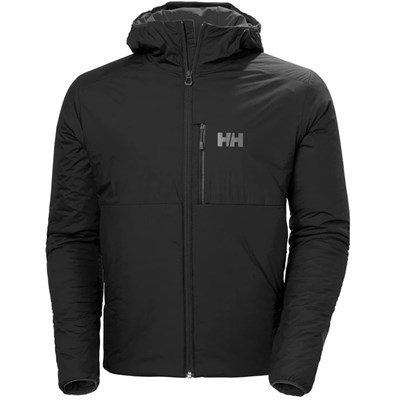 Men's Helly Hansen Odin Stretch Hooded Hiking Jackets Black | 204-BNWTVO