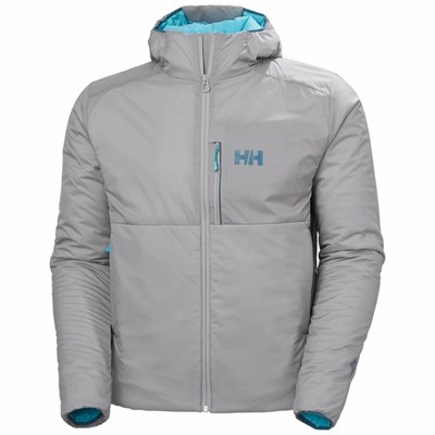 Men's Helly Hansen Odin Stretch Hooded Hiking Jackets Grey | 908-ERIOQJ