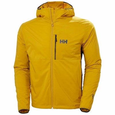 Men's Helly Hansen Odin Stretch Hooded Light Midlayer Jackets Brown | 104-TXGDFN