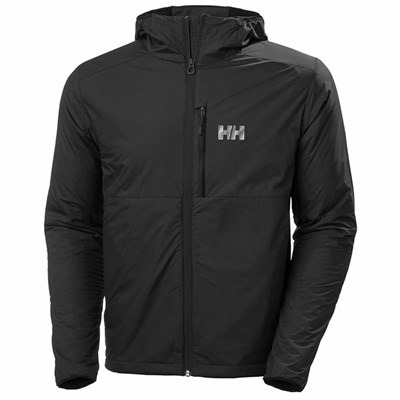 Men's Helly Hansen Odin Stretch Hooded Light Hiking Jackets Black | 178-XRCONS