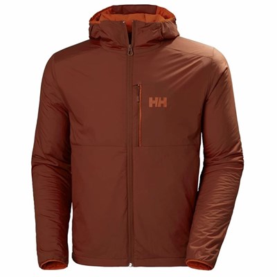 Men's Helly Hansen Odin Stretch Hooded Light Midlayer Jackets Brown | 215-WQBRNG