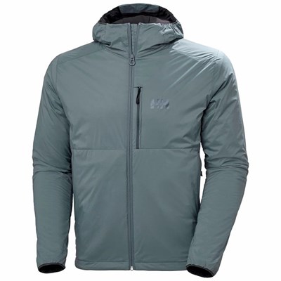 Men's Helly Hansen Odin Stretch Hooded Light Insulated Jackets Grey | 482-PWSQEZ