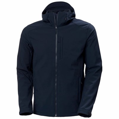 Men's Helly Hansen Paramount Hooded Soft Shell Jackets Navy | 189-MNDKHQ