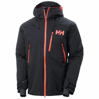 Men's Helly Hansen Powder Ski Jackets Black | 321-TXMFHC