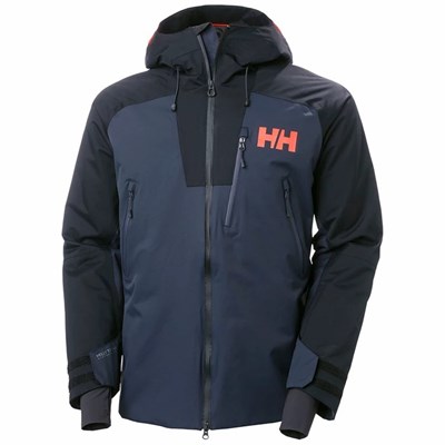 Men's Helly Hansen Powder Ski Jackets Grey | 810-PYLXSN