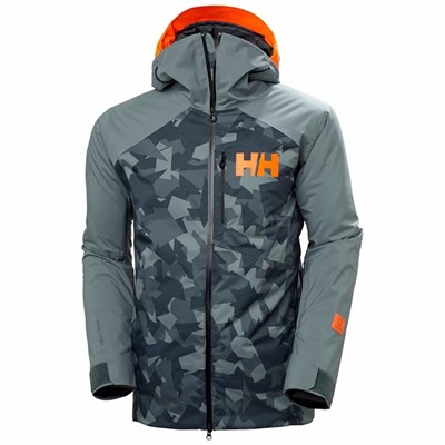 Men's Helly Hansen Powdreamer Ski Jackets Grey | 620-OUEAYF