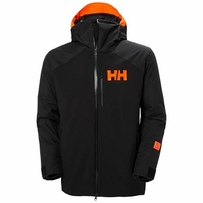 Men's Helly Hansen Powdreamer Ski Jackets Black | 980-NYTHBP