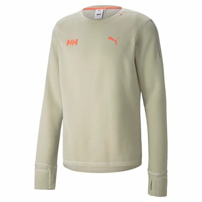 Men's Helly Hansen Puma X Ls Tee Sweaters Green | 049-KRZHCB