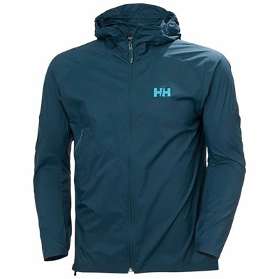 Men's Helly Hansen Rapide Windbreaker Outdoor Jackets Grey | 146-YGJKBC