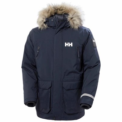 Men's Helly Hansen Reine Winter Jackets Navy | 172-KOQWSR